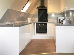 Kitchen | Pine Lodge - Flowerburn Holidays, Rosemarkie, near Fortrose