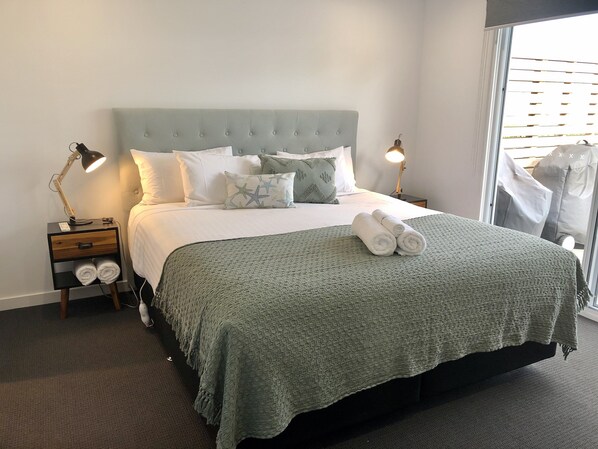Master bedroom - king bed water views