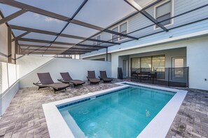 Luxurious Pool with Loungers and Pool Safety Fence (Pool Heat & Grill Rentals Available for Additional Fee)