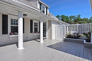 Front porch and the entance to the house.