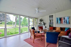 Enter through the large screened porch.