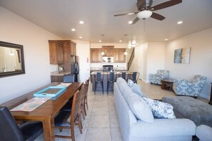 Open concept kitchen and living room