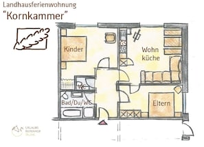 Ferienwohnung Kornkammer - modern eingerichtet für 1-4 Personen