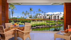 Lounge or dine outdoors on the spacious lanai