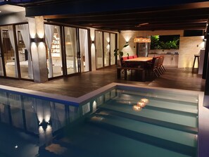 Front of property – evening/night