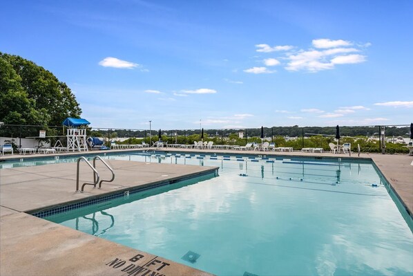 Community pool right on the harbor! 