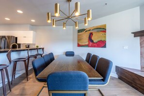 Dining area complete with modern design