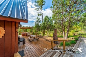 Side porch with sitting area!