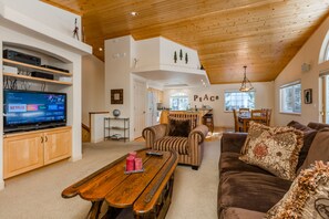 Large Living Area with Smart TV, Firestick, DVD,  and Surround Sound System