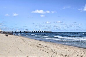 The beach is waiting just down the street.