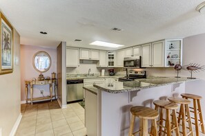 Kitchen counter & entry view