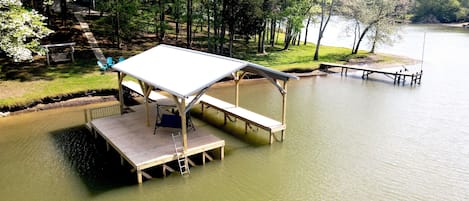 New covered dock and sun deck built in 2021