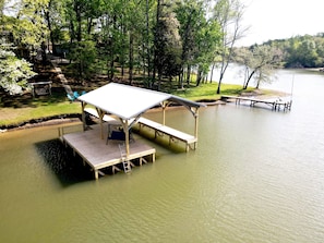 New covered dock, kayak launch and sun deck built in 2021