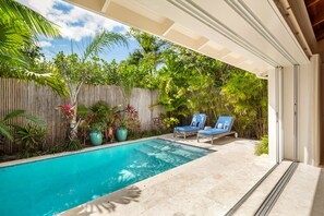 Lush foliage adds to the privacy.