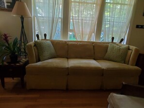 Living room with a comfy Taylor King Sofa