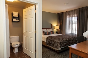 Drift to sleep in a comfortable bed after a wonderful day outside.