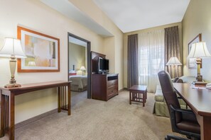 Enjoy TV in the living area.