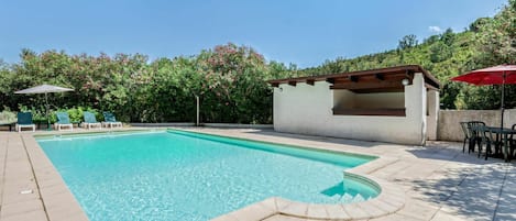 Water, Sky, Cloud, Swimming Pool, Azure, Plant, Shade, Tree, Rectangle, Outdoor Furniture