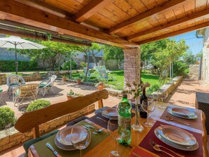 Table, Plant, Tableware, Property, Furniture, Building, Outdoor Furniture, Chair, Wood, Tree