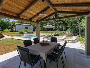 Möbel, Holz, Gartenmöbel, Stuhl, Tabelle, Schatten, Tisch Im Freien, Outdoor Struktur, Resort, Garten