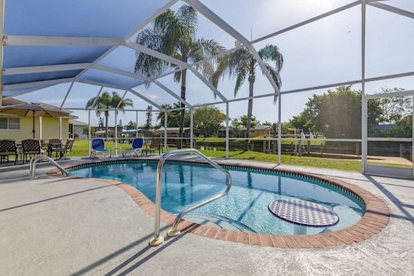 Heated pool vacation rental