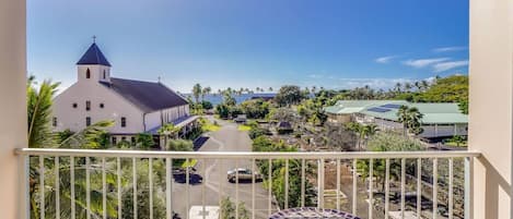 View of the Ocean beyond St. Michael's and the adjoining cemetery