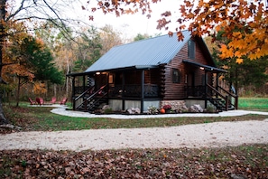 The front porch is a great spot to enjoy the setting sun or morning coffee.