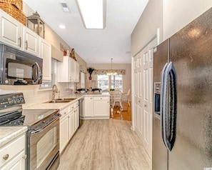 Galley kitchen with plenty of counter space