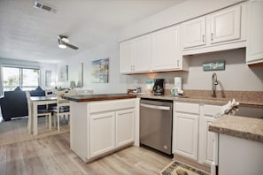 Remodeled kitchen with new extension