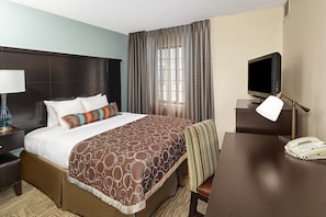 Get a good night's rest in the cozy King bed.