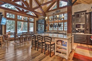 Make your way into the gourmet kitchen and grab a bite to eat.