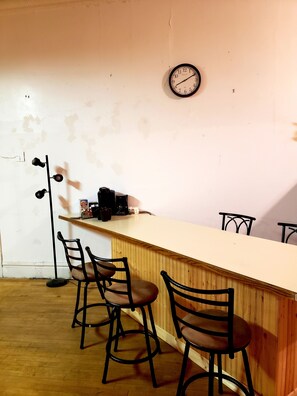 Long counter for dining