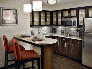 Settle into the dining area and enjoy a nice meal.