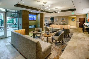 The welcoming lobby provides a lounge area for guests to relax.