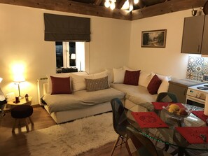 The living and the dining room