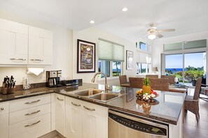 Kitchen with an ocean view!