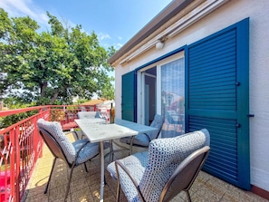 Residential Area, Apartment, Balcony, Outdoor Furniture, Chair, Shade, Houseplant, Outdoor Table, Villa