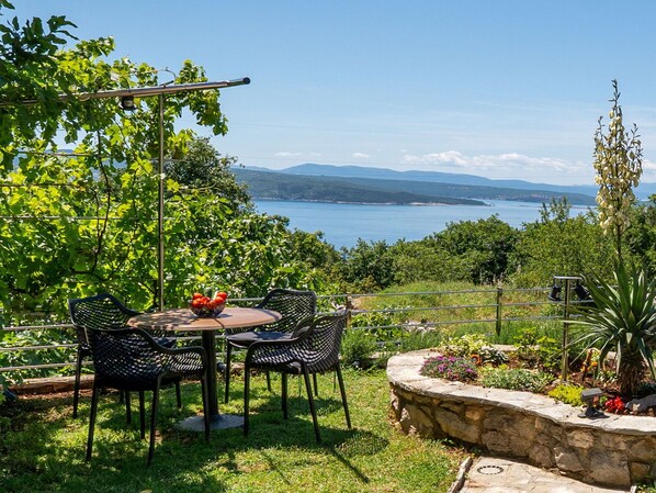 Strauch, Möbel, Küsten Und Ozeanische Forms, Meer, Küste, Tisch Im Freien, Gartenmöbel, Garten, Schatten