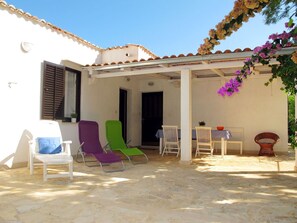 Plant, Sky, Building, Property, Flower, Azure, Window, Shade, House, Chair