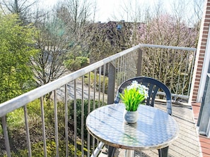 Veranda, Balkon, Geländer, Zaun, Baluster, Stuhl, Deck, Gartenmöbel, Metall, Eisen