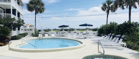 View of pool towards the Gulf of Mexico.