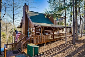 Welcome to your getaway!  Cabin was freshly stained last year, come stay awhile.