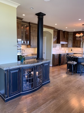 Wet bar attached to the kitchen space