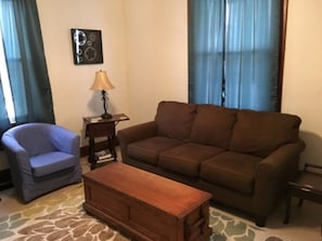 Large living room with pull out sofa