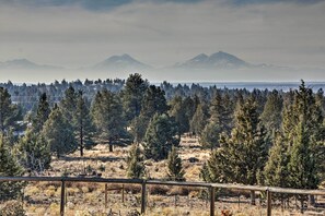 Take in the views of the Cascade Mountain Range from the backyard.