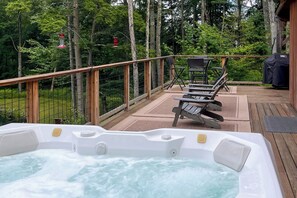 Furnished Deck | Private Hot Tub | Forest & Pond Views | Grill