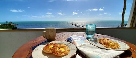 Relax on the ocean view balcony and stay a while.