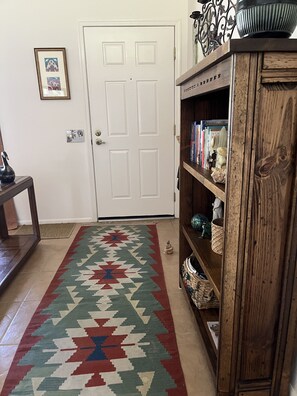 Front entrance accessed with electronic key pad