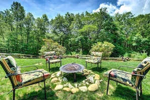 Fire Pit in the open yard