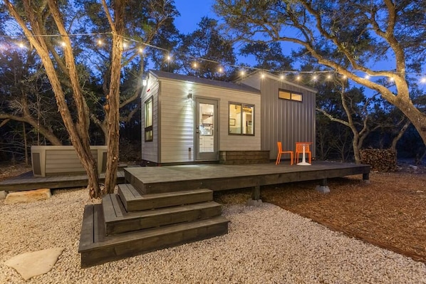 The front of the tiny house